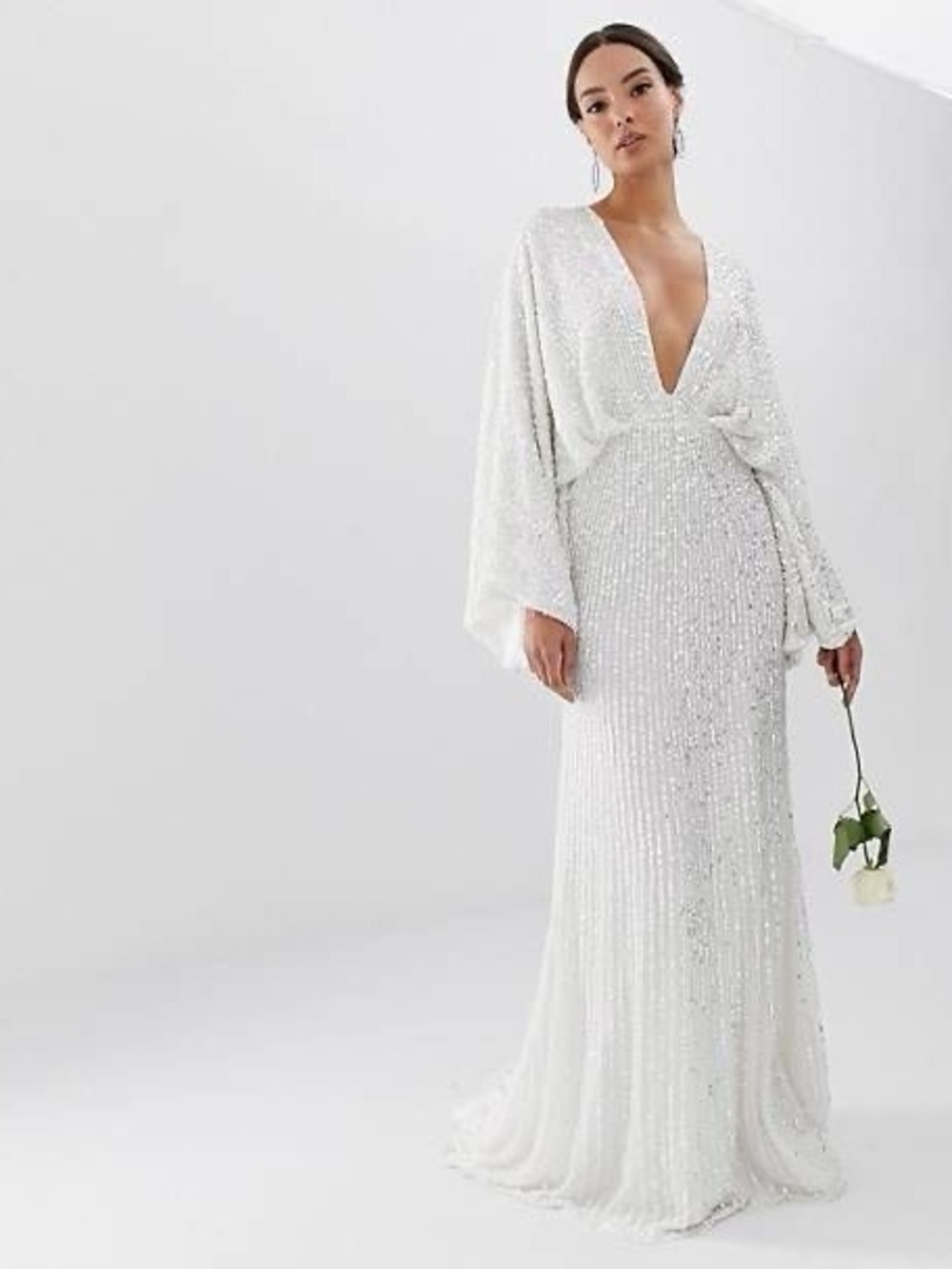 DESPERATELY IN SEARCH OF ISO CIARA SEQUIN WEDDING DRESS ASOS SZ 6